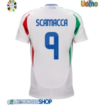 Maglie da calcio Italia Gianluca Scamacca #9 Seconda Maglia Europei 2024 Manica Corta